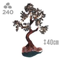 Árbol Hematite (240 piedras) y base drusa Amatista.