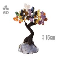Árbol Chakras (60 piedras) y base drusa Amatista.