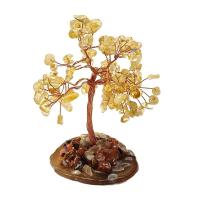 Arbre Pierres Citrine (110 pierres) et base en Agate