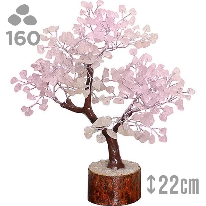 Árbol Cuarzo Rosa (160 piedras)