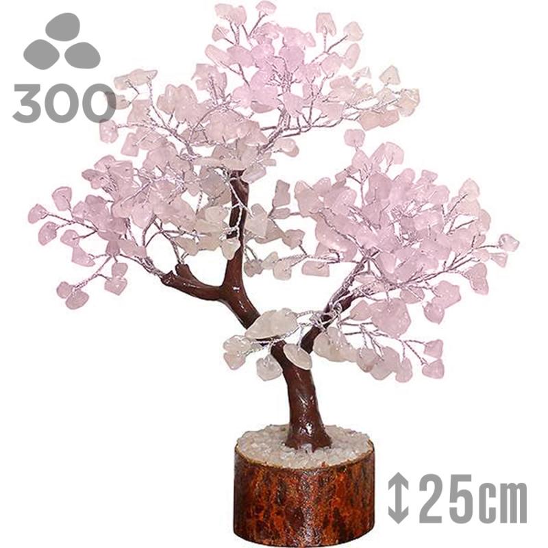 Árbol Cuarzo Rosa (300 piedras)