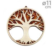 Simbolo Árbol de la Vida con Ámbar (ø11cm)