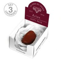 Cajita Aries Jaspe Rojo. Set 3 Un.