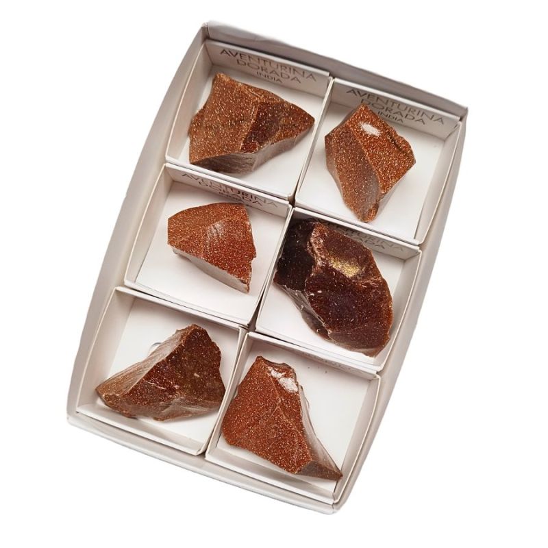 Golden Aventurine (India). Set 6 Un.