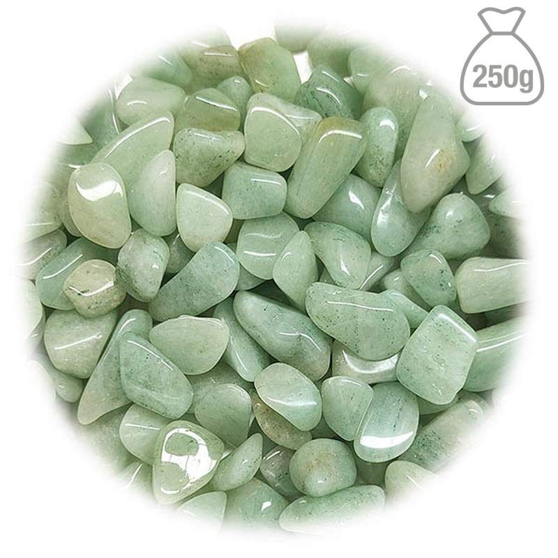Aventurina Verde Rodado Pequeño. Bolsa 250gr