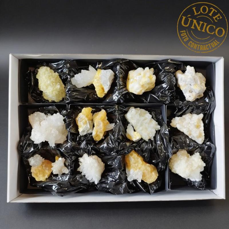 Celestina y Aragonito con Azufre. Lote 12 Un.