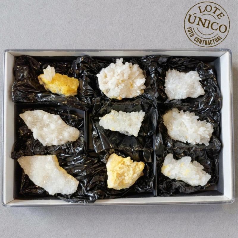 Celestina y Aragonito con Azufre. Lote 9 Un.