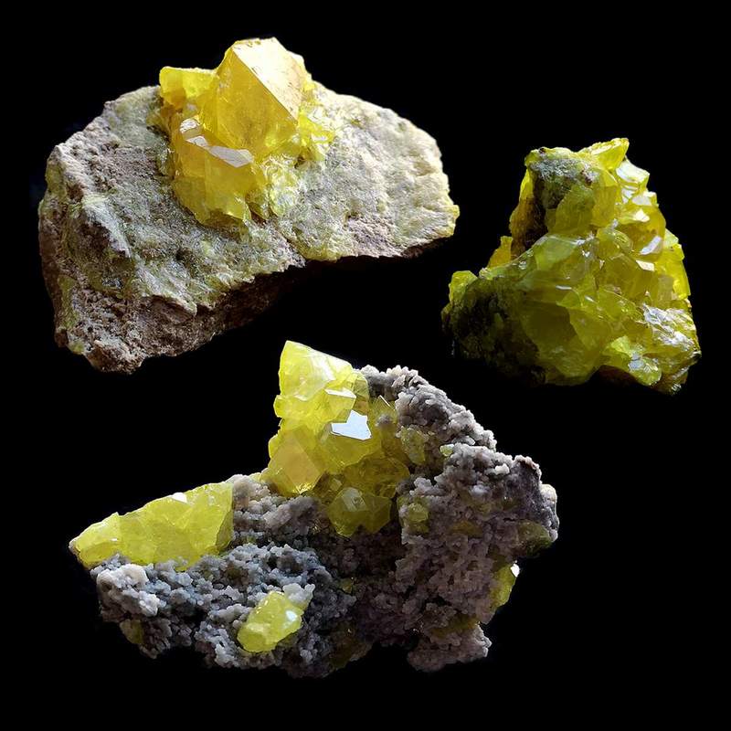 Crystallized Sulfur Set.