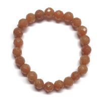 Pulsera Aventurina Roja Facetada (Bola 8mm)