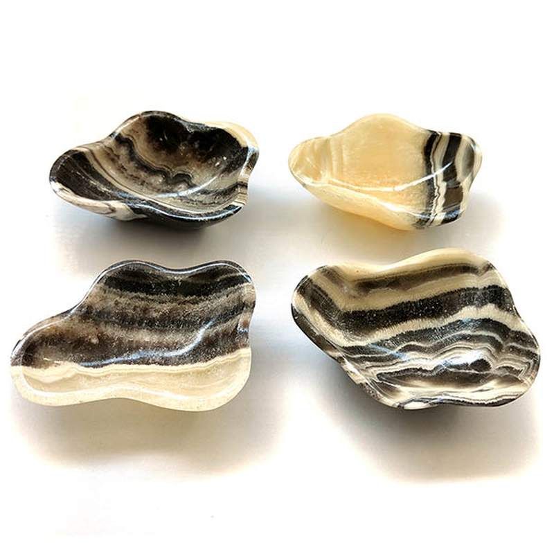 Polished Zebra Onyx bowl (8-10cm). Price/Unit