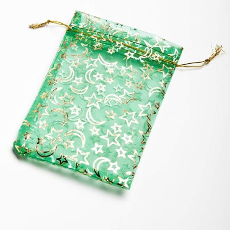 Pochette Soleil Lune Verte 10x14. (Pack 100 un)