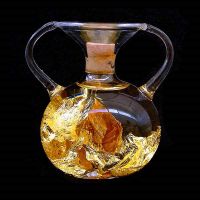 Jarra Vidrio Soplado Oro