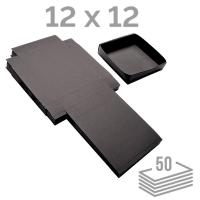 Caja Cartón Negra 12x12cm. (Pack 50 u.)