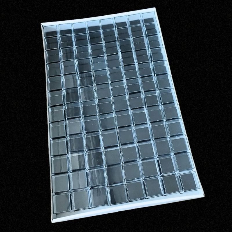 Plastic box 30x30x28mm. Black Base. Set 96 Un.
