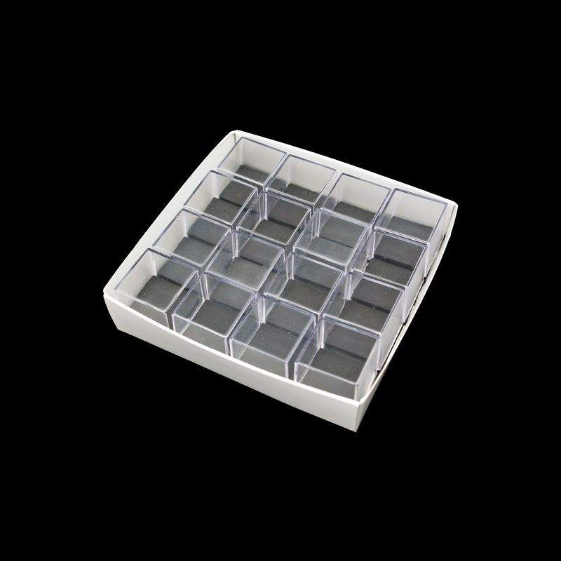 Caja Plástico 30x30x28mm. Base negra (16 un.)