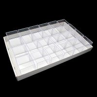 Caja Plástico 60x60x61mm. Set 24 un. Base Blanca