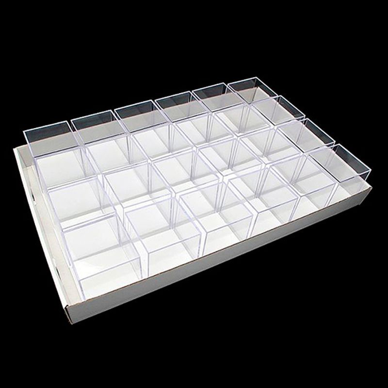 Boîte PVC 60x60x61mm. Set 24 un. Base Blanche