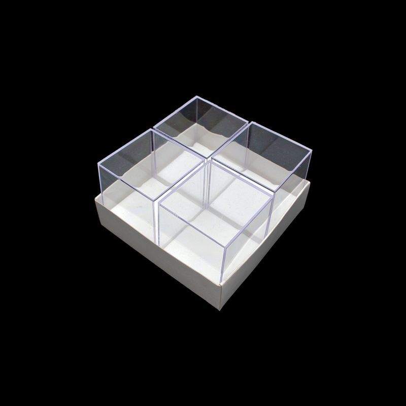 Plastic boxes 60x60x61mm. Set 4 uni