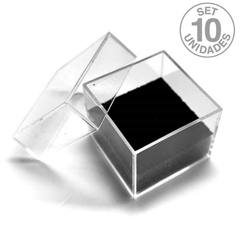 Box with black foam 27x27x21mm. Set 10un.