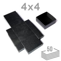 Caja Cartón Negra 4x4cm. (Pack 50 u.)
