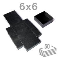 Caja Cartón Negra 6x6cm. (Pack 50 u.)