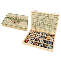 Caja Madera Coleccion de Minerales