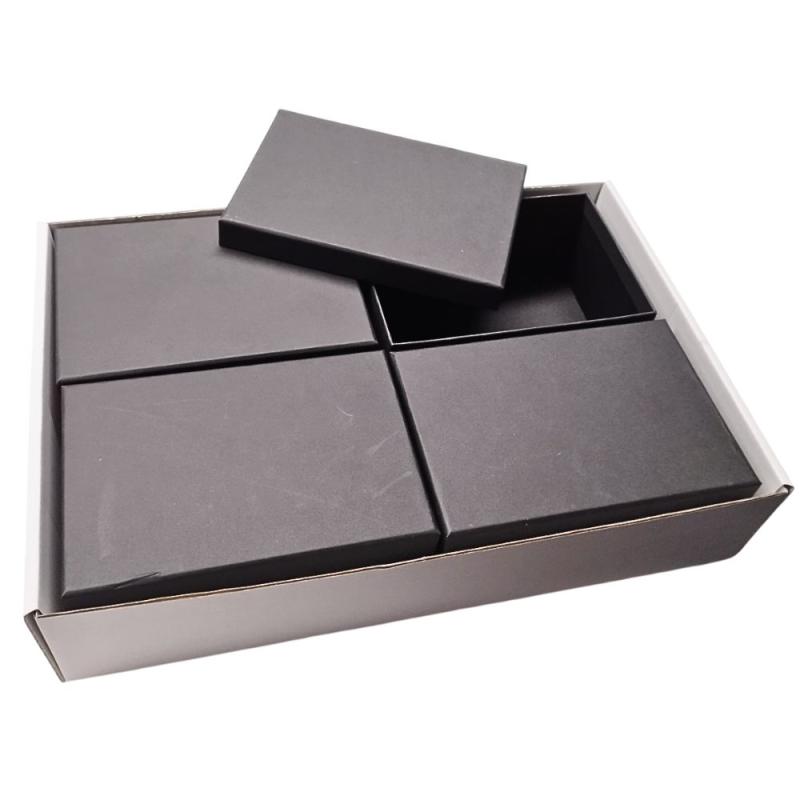Set de 4 boîtes noires en carton