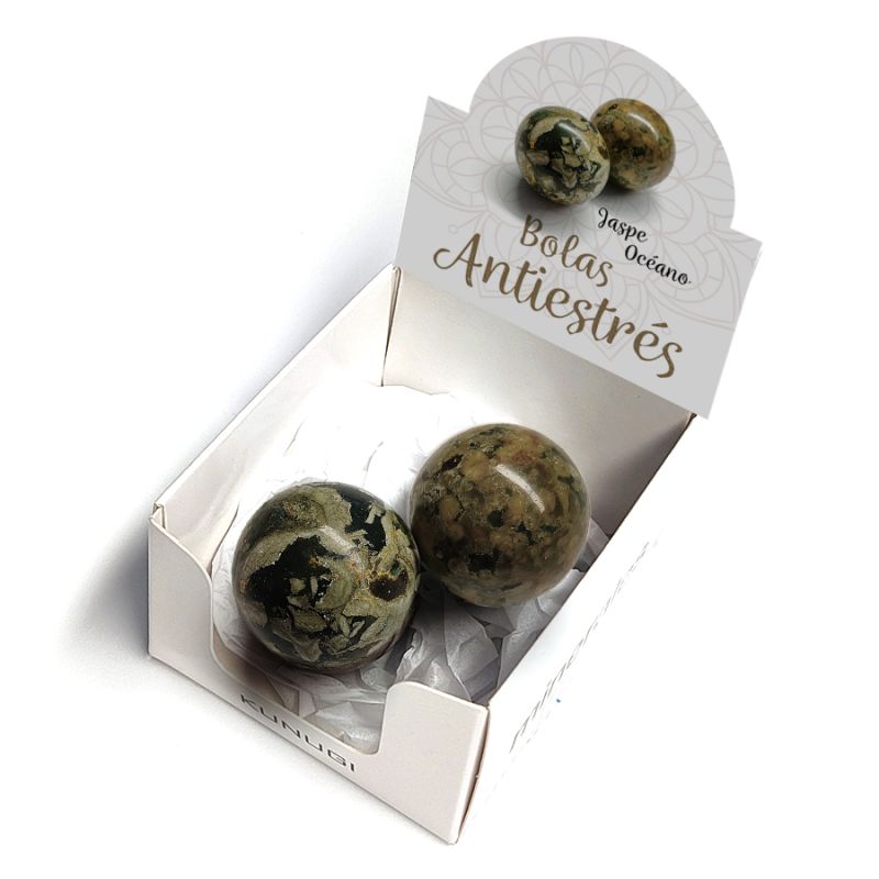 Ocean Jasper Anti-Stress Balls Box.