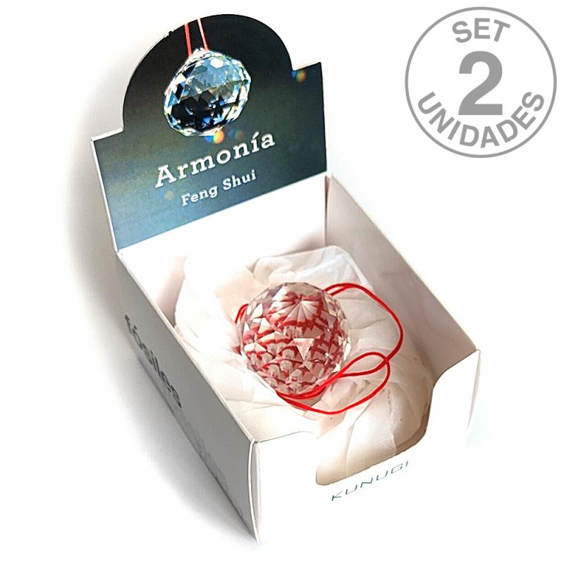 30mm Crystal Feng Shui Ball. Set 2un.