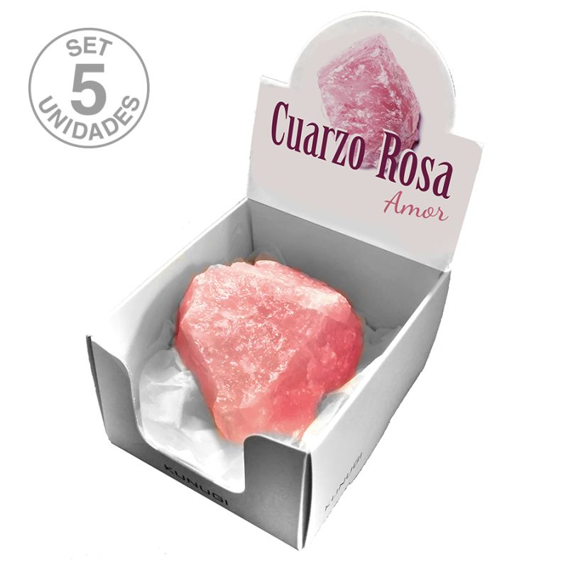 Rose Quartz Box. Set 5un.