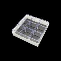 Caja Plástico 40x40x39mm. Set 9un. Base Negra