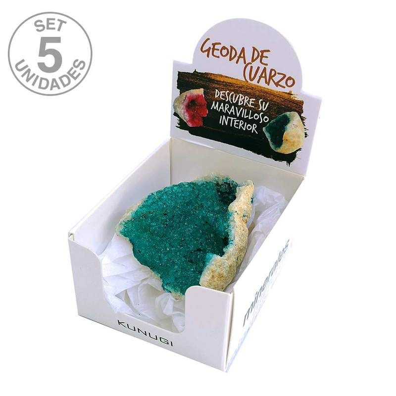 Coffret Geode Verte. Set 5un.