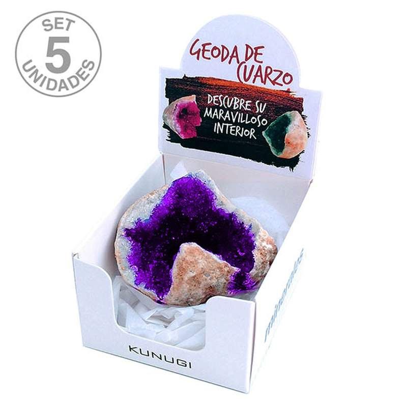 Coffret Geode Violet. Set 5un.