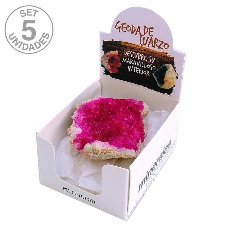 Coffret Geode Rose. Set 5un.