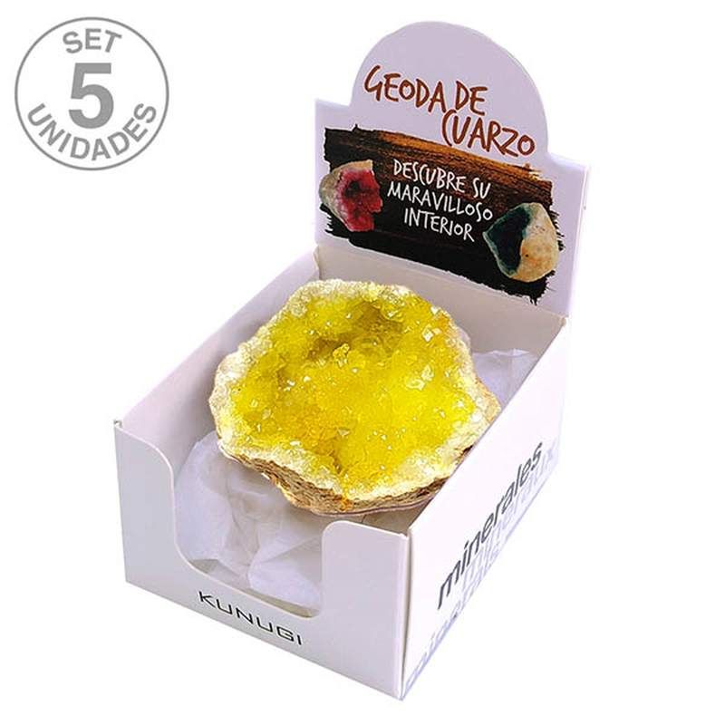 Yellow Geode Box. Set 5un.