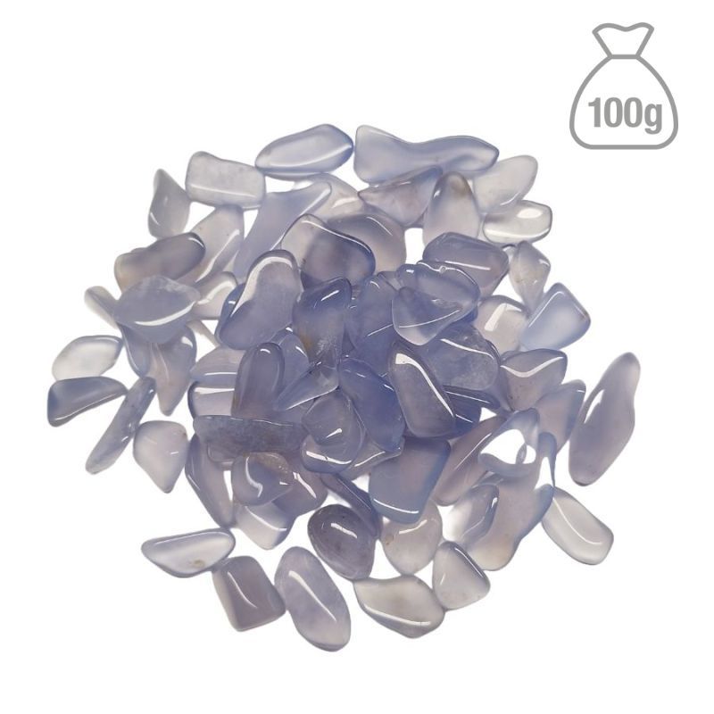 Calcédoine Pierre Roulée Mini (Namibia). Sac 100g
