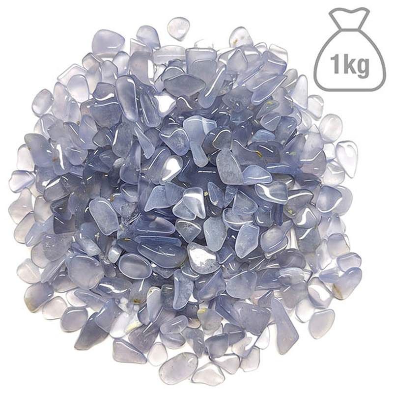 Calcédoine pierre roulée mini (Namibia). Sac 1kg