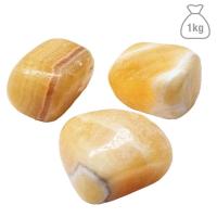 Big Tumbled Yellow Calcite. Bag 1kg