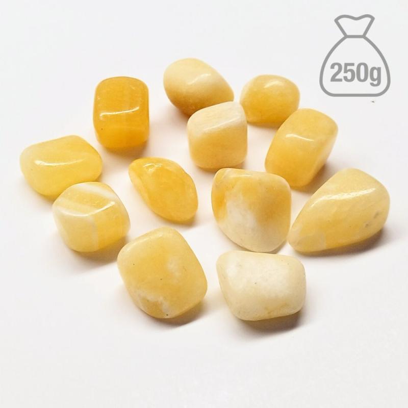 Small Tumbled Yellow Calcite. Bag 250g