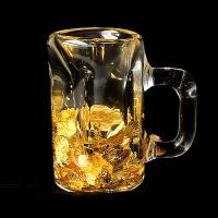 Jarra Cerveza Vidrio Soplado Oro