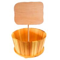Cesto Madera  Expositor (ø21,5x14cm.)