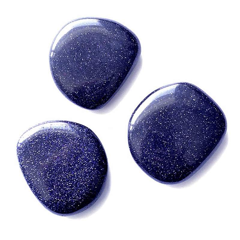 Blue Aventurine Chakra (Blue Sun Stone). Set 3 un.