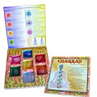 Chakra in Cardboard. Tumbled Stones.