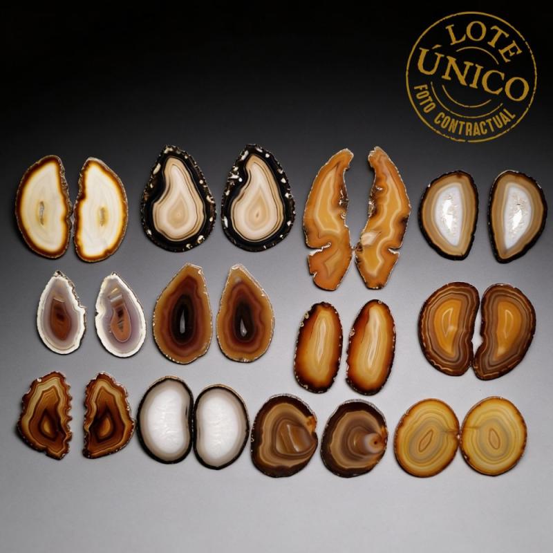 Agate Slice Pair. 12 pairs.