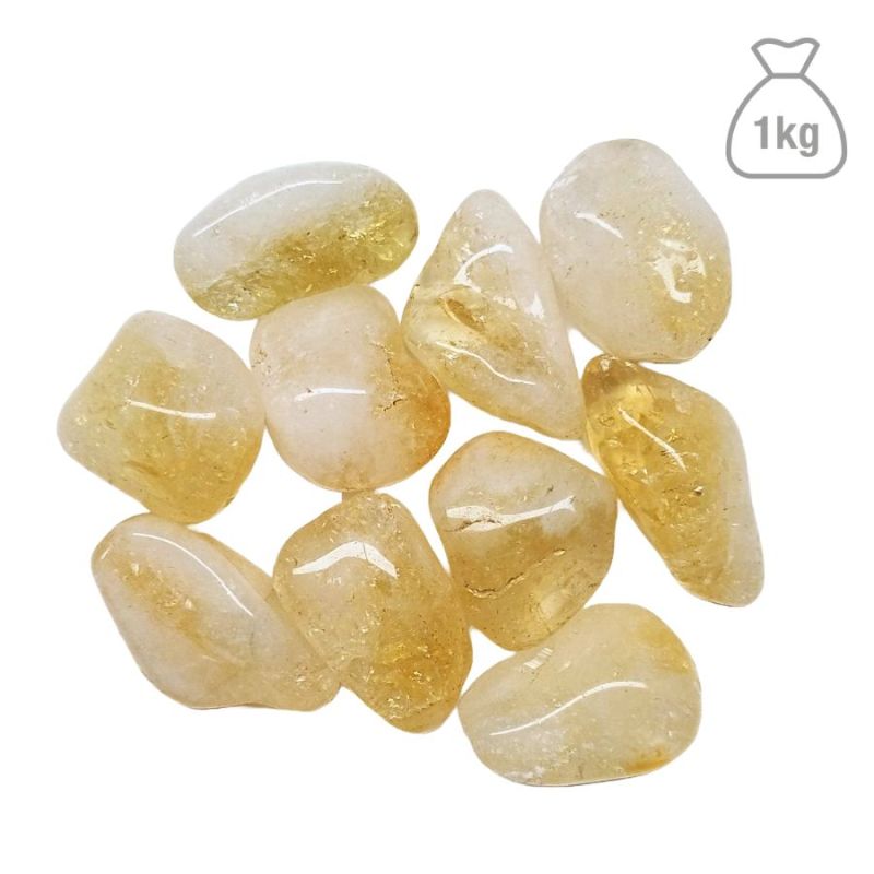 Citrine Pierre Roulée Petite. Sac 1kg