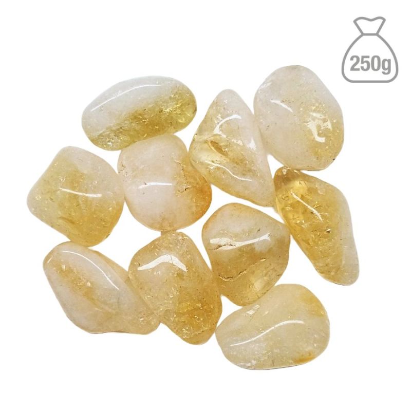Citrino Rodado Pequeño. Bolsa 250g