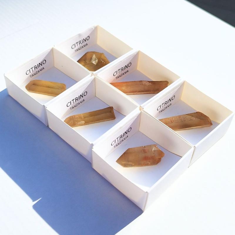 Citrine Quartz points (Tanzania). Set 6 Un.