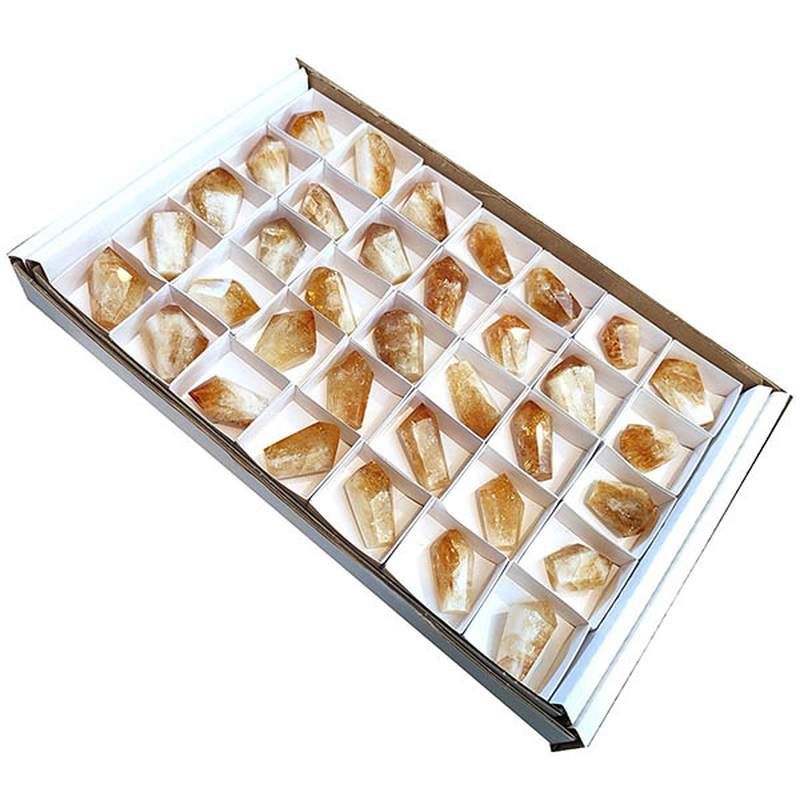 Pointes de Citrine. Lot 35 pièces