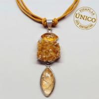Collar Citrino (tres piezas). Engarces plata