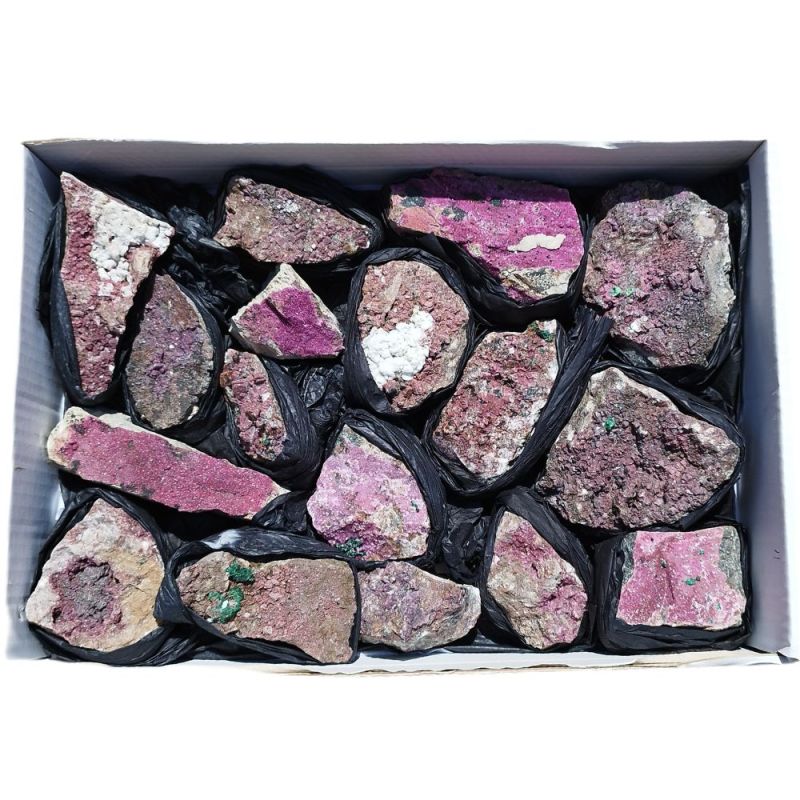 Cobaltocalcita (Congo). Caja de 5,6kg